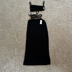 WeWoreWhat Swim Cover up Top and Skirt Set